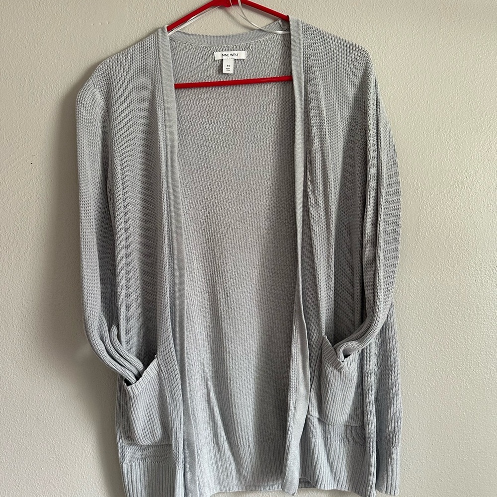 Gray cardigan